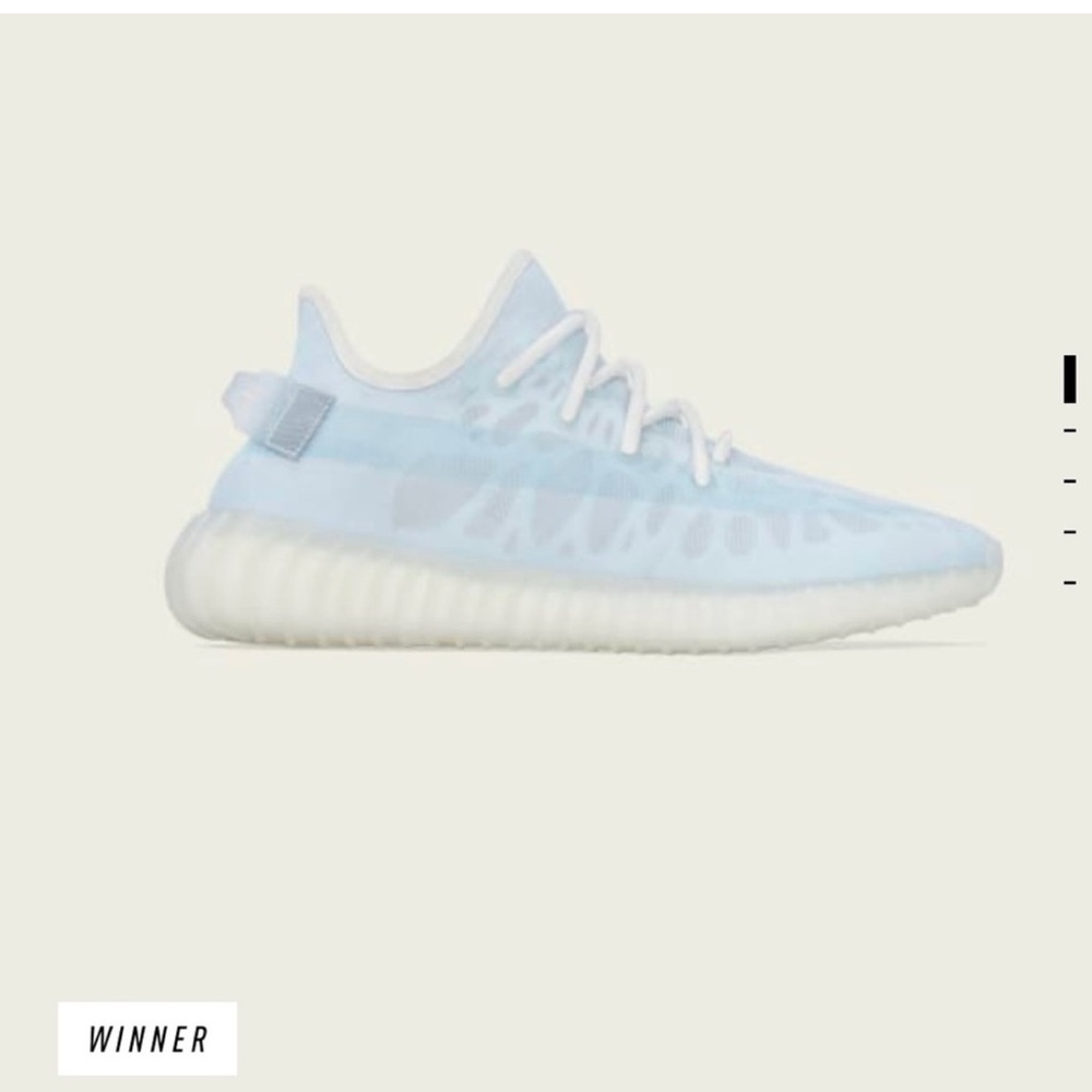 Yeezy Women's Sneakers - Light Blue and White